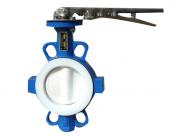 PTFE lined butterfly valve (with handle)